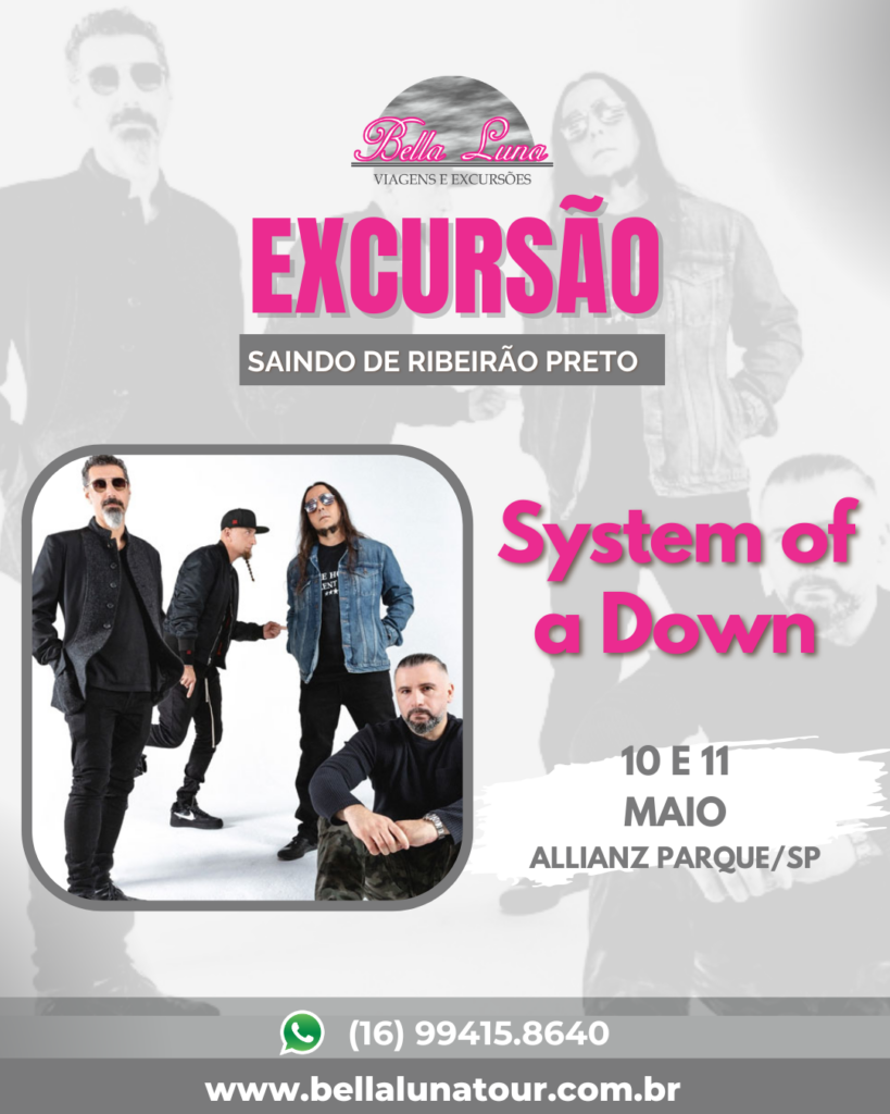 excursao system of a down ribeirao preto 1 819x1024 - Excursão System of a Down - Ribeirão Preto